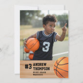 Basketball Kids Birthday Party Ticket Invitation (Dos)