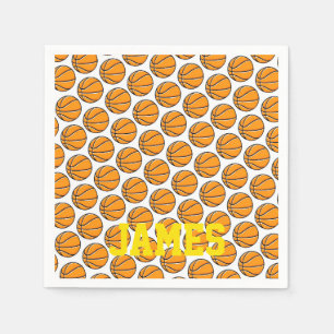 Basketball Kinder Douane Name Sports Party Napkins Servet