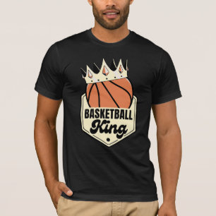 Basketball King - Crown Street-stijl ontwerp T-shirt