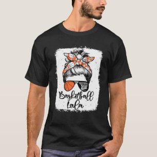 Basketball Lala Leopard Messy Bun Bleken T-shirt