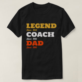 Basketball Legend Coach Dad - Aangepaste data T-shirt