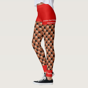 Basketball-Leggings van het team met Fake Red Shor Leggings