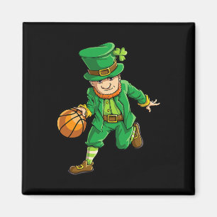 Basketball Leprechaun St Patricks Day Boys Kinder Magneet