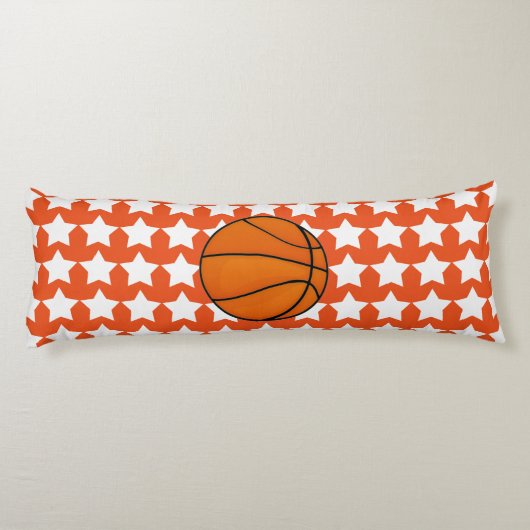 Basketball Locker Room Custom Player Name Number Lichaamskussen (Achterkant)