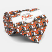 Basketball Locker Room Custom Player Name Number Stropdas (Opgerold)