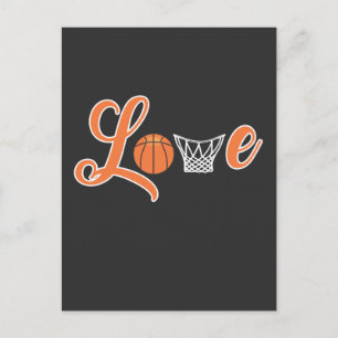 Basketball Love Basket Ball Sportspeler Briefkaart