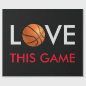 Basketball Love Game Cadeaupapier (Vlak)
