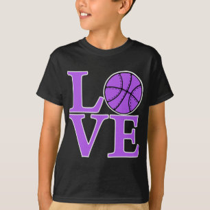 Basketball LOVE, lavender T-shirt