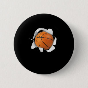 Basketball Lover T-shirt Ball Mannen Vrouwen jonge Ronde Button 5,7 Cm