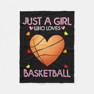 Basketball Lover Women geeft gewoon een meisje dat Fleece Deken