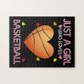 Basketball Lover Women geeft gewoon een meisje dat Legpuzzel (Horizontaal)