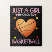 Basketball Lover Women geeft gewoon een meisje dat Legpuzzel (Verticaal)
