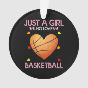 Basketball Lover Women geeft gewoon een meisje dat Ornament