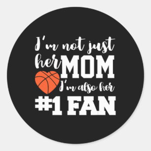 Basketball Ma Nummer 1 Fan Basketball Mothers J Ronde Sticker