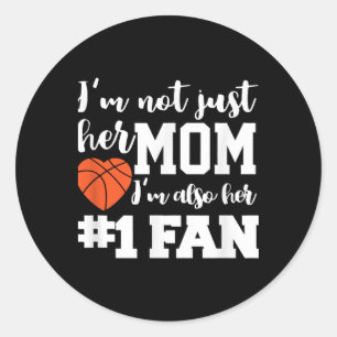 Basketball Ma Nummer 1 Fan Basketball Mothers J Ronde Sticker