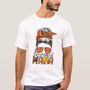 Basketball mama Cheetah One houdt van mama Moederd T-shirt