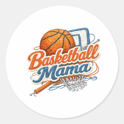 Basketball Mama Sticker (Devant)