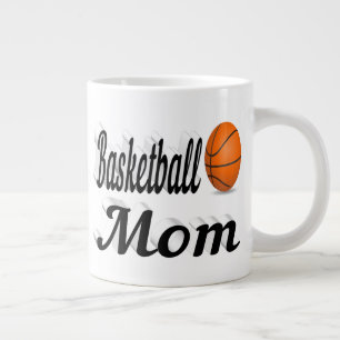 Basketball Maman mi-texte Giant Coffee Mug