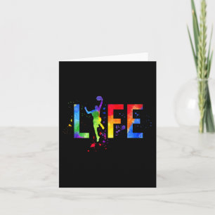 Basketball Mens Ball is Life Watercolor Basketball Kaart