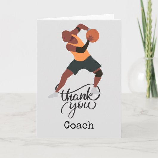 Basketball merci carte coach (Devant)