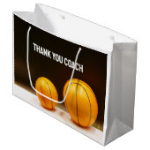 Basketball merci coach grand sac cadeau (Devant Angle)