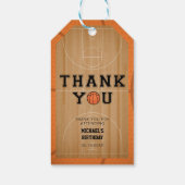 Basketball Merci - Étiquettes cadeaux (Dos)