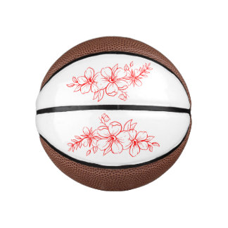 Basketball met roodbloem basketbal