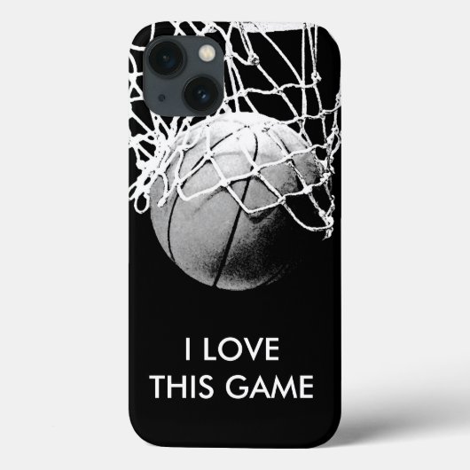 Basketball met zwarte en witte liefde Case-Mate iPhone case (Achterkant)