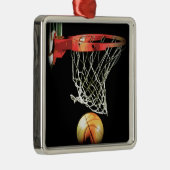 Basketball Metalen Ornament (Rechts)