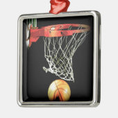 Basketball Metalen Ornament (Links)