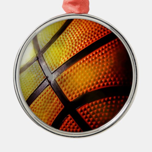Basketball Metalen Ornament (Voorkant)