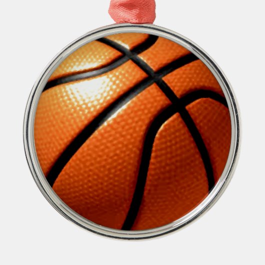 Basketball Metalen Ornament (Voorkant)