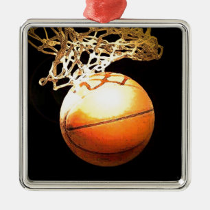 Basketball Metalen Ornament