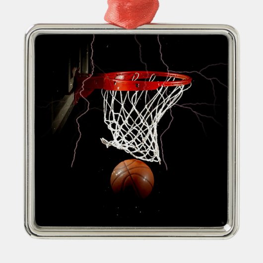 Basketball Metalen Ornament (Voorkant)