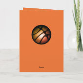 Basketball Metallic Photo Merci carte entraîneur (Dos)