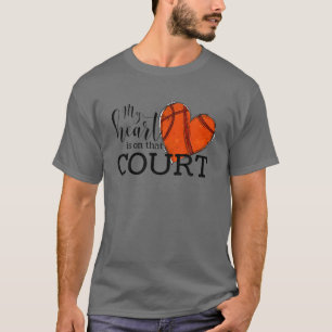 Basketball mijn hart ligt op dat graf mam. t-shirt