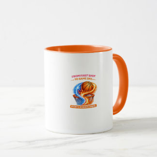 Basketball Mom Mug – She’s Behind Every Shot Mom’s