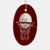 Basketball Moon Keramisch Ornament (Rechts)
