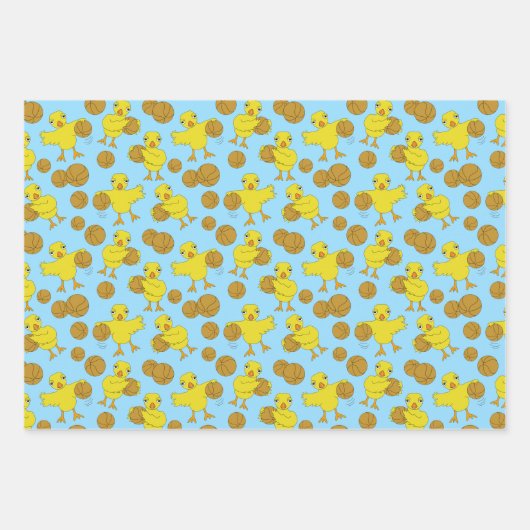 Basketball Motif Enveloppement Papier Elle (Devant 3)