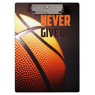 Basketball motivatie - nooit opgeven door verhaler klembord