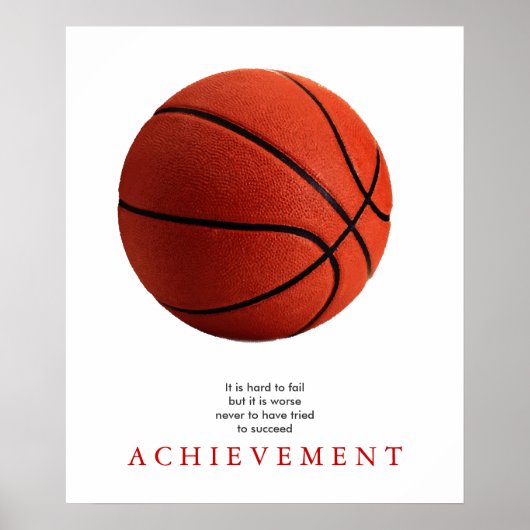 Basketball Motivational Unique Poster Imprimer (Devant)