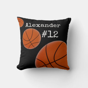 Basketball Name and Number Black background Kussen