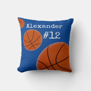 Basketball Name and Number Blue background Kussen