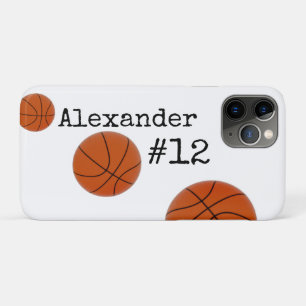Basketball Name and Number White background iPhone 11 Pro Hoesje