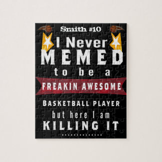 Basketball Name & Number Funny Meme Legpuzzel