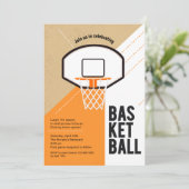 Basketball Net Invitation Kaart (Staand voorkant)