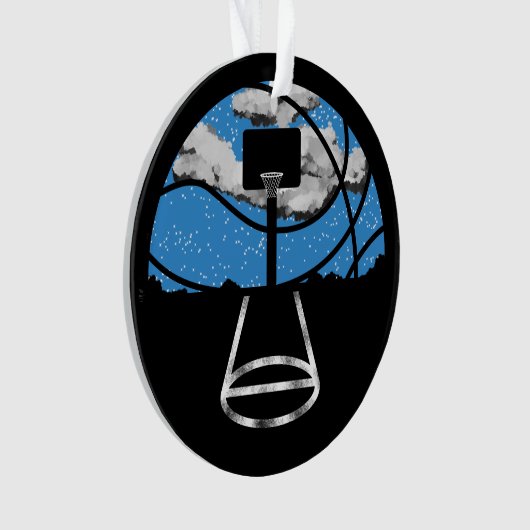 Basketball Night Sky Ornament (voorkant)