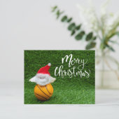 Basketball Noël Carte de vacances avec le Père Noë (Debout devant)