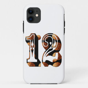Basketball-nummer 12 Afbeelding Logo, iPhone 11 Hoesje