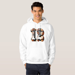 Basketball-nummer 12 Afbeelding Logo, Hoodie